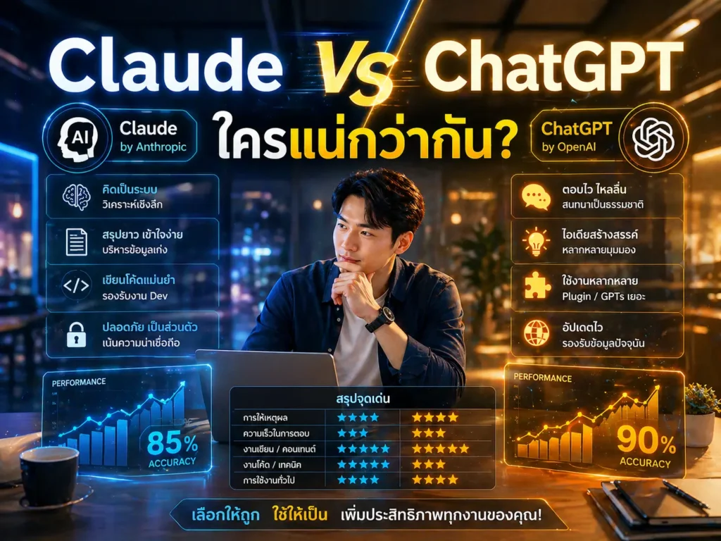 claude vs chat gpt ตัวไหนเก่งกว่ากัน