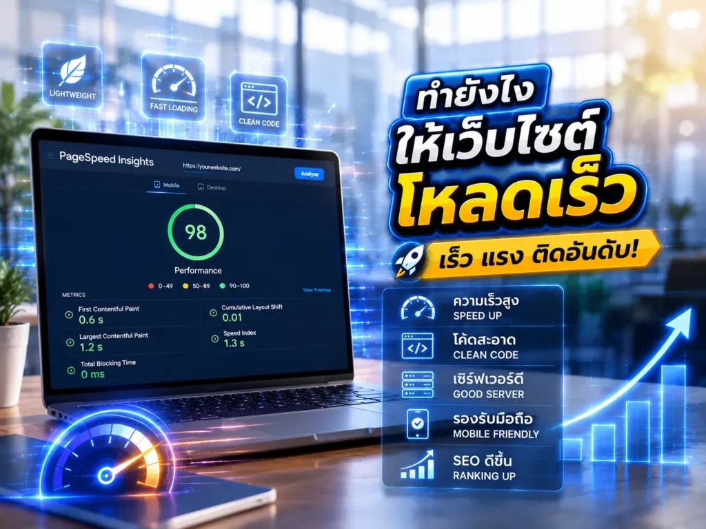 เทคนิคปรับเว็บไซต์ให้โหลดติดจรวด ลดอัตราคนกดออก เพิ่มยอดขาย