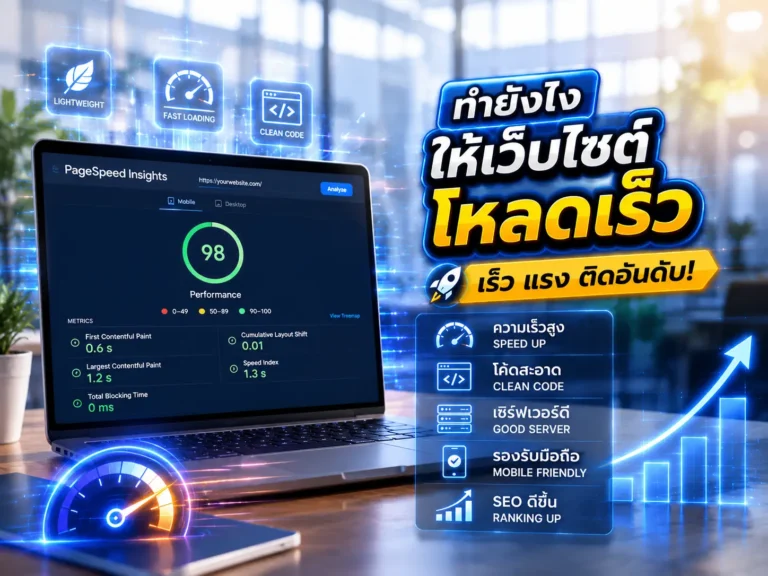 เทคนิคปรับเว็บไซต์ให้โหลดติดจรวด ลดอัตราคนกดออก เพิ่มยอดขาย